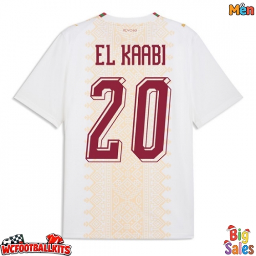 Morocco Ayoub El Kaabi #20 Replica Away Stadium Shirt World Cup 2026 Short Sleeve